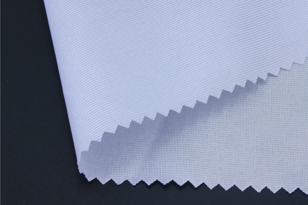 Detailed image highlighting the texture and stretch of backlit fabric. Close-up of backlit fabric showing different weave patterns (woven and knitted)